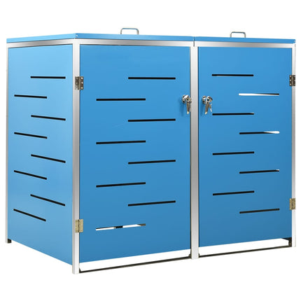 Abri pour deux poubelles 138x77,5x115,5 cm Inox