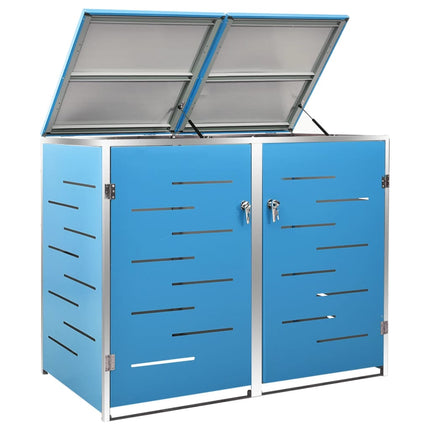 Abri pour deux poubelles 138x77,5x115,5 cm Inox