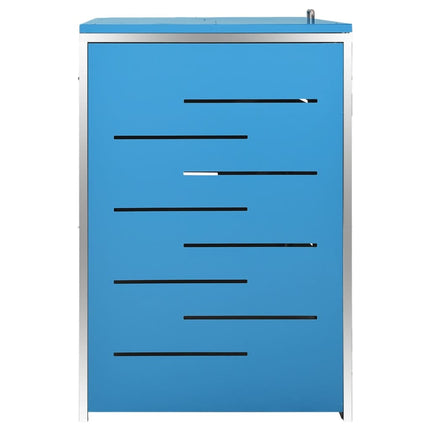 Abri pour quatre poubelles 276,5x77,5x112,5 cm Inox