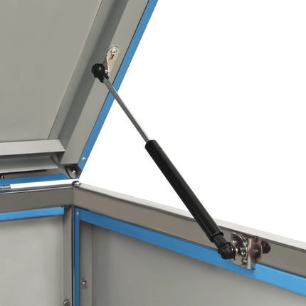 Abri pour quatre poubelles 276,5x77,5x112,5 cm Inox