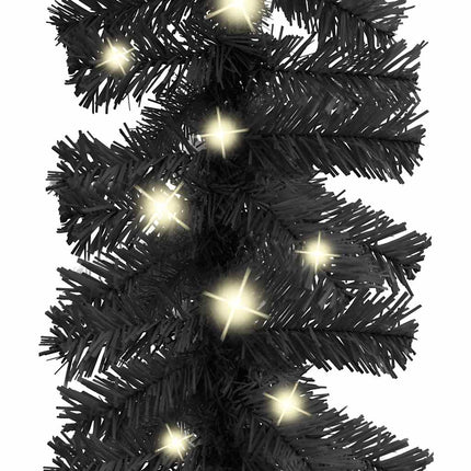 Guirlande de Noël avec lumières LED 20 m Noir