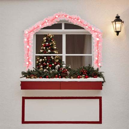 Guirlande de Noël avec lumières LED 10 m Rose