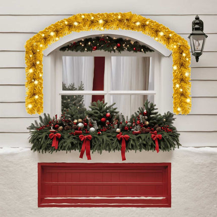 Guirlande de Noël avec lumières LED 10 m Doré