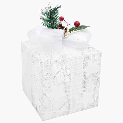 Boîtes-cadeaux de Noël décoratives 3 pcs Extérieur Intérieur