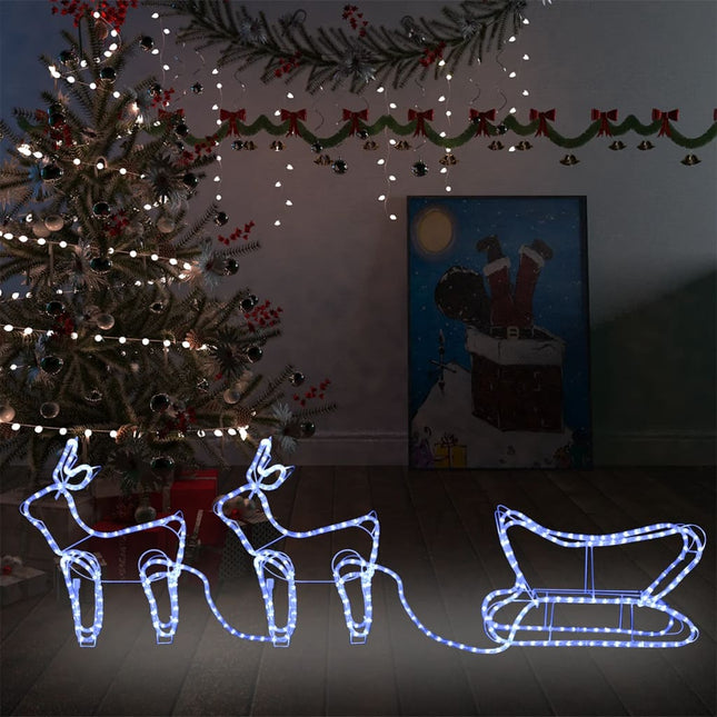 Décoration de Noël d'extérieur Renne et traîneau 576 LED