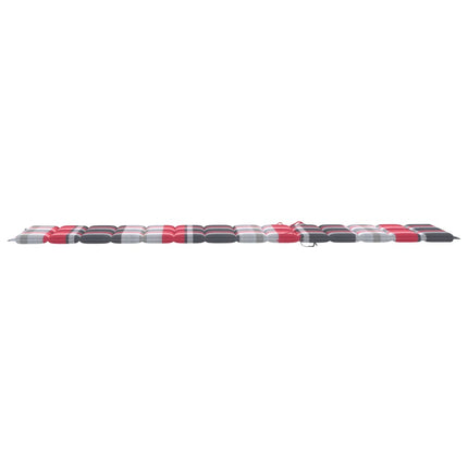Chaises longues lot de 2 et coussin carreaux rouge Teck solide