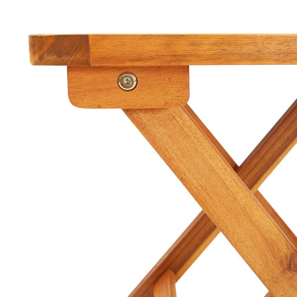 Chaises longues lot de 2 avec table et coussins Acacia solide