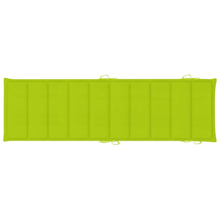 Chaises longues lot de 2 avec table et coussins Acacia solide