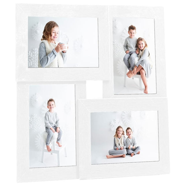 Collage de cadres photo pour photo de 4x(13x18 cm) Blanc MDF