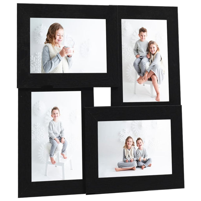 Collage de cadres photo pour photo de 4x (10x15 cm) Noir MDF