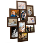 Collage de cadres photo de photo 10x(10x15 cm) Marron foncé MDF