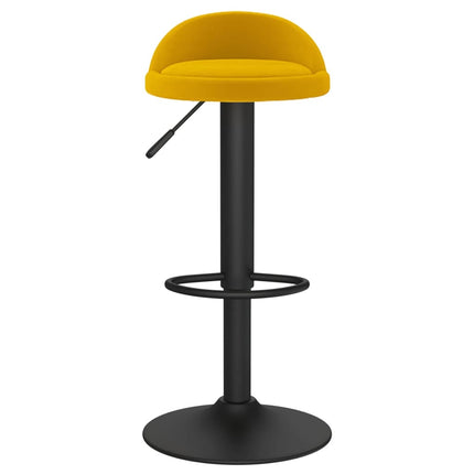 Tabourets de bar lot de 2 Jaune Velours