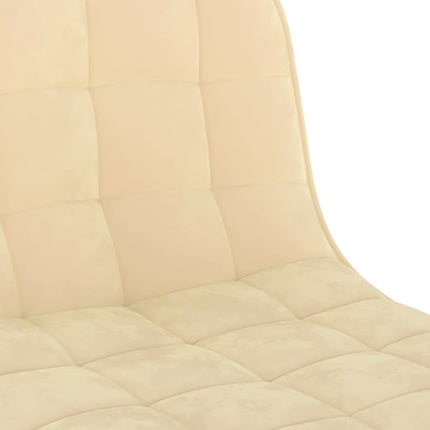 Tabourets de bar lot de 2 crème velours