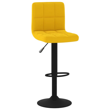 Tabourets de bar lot de 2 jaune moutarde velours
