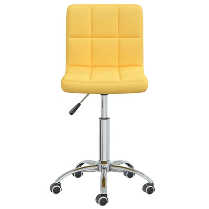 Chaise pivotante de bureau Jaune moutarde Tissu