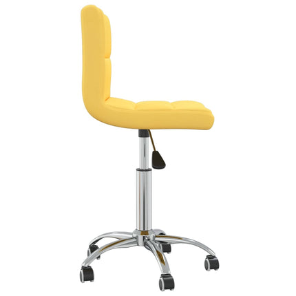 Chaise pivotante de bureau Jaune moutarde Tissu