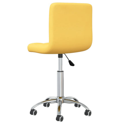 Chaise pivotante de bureau Jaune moutarde Tissu