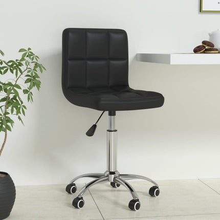 Chaise de bureau pivotante Noir Similicuir