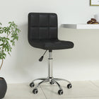 Chaise de bureau pivotante Noir Similicuir