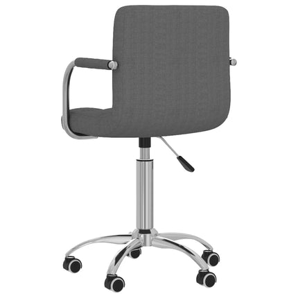 Chaise pivotante de bureau Gris foncé Tissu