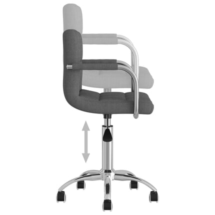 Chaise pivotante de bureau Gris foncé Tissu