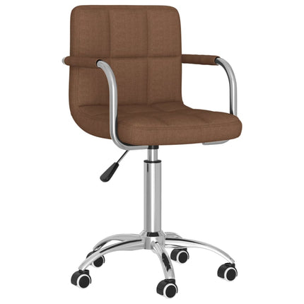 Chaise pivotante de bureau Marron Tissu