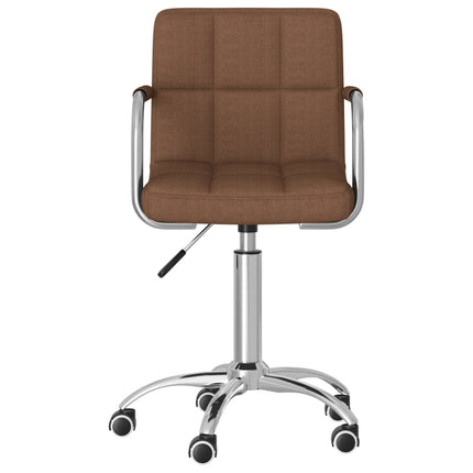 Chaise pivotante de bureau Marron Tissu