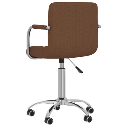 Chaise pivotante de bureau Marron Tissu