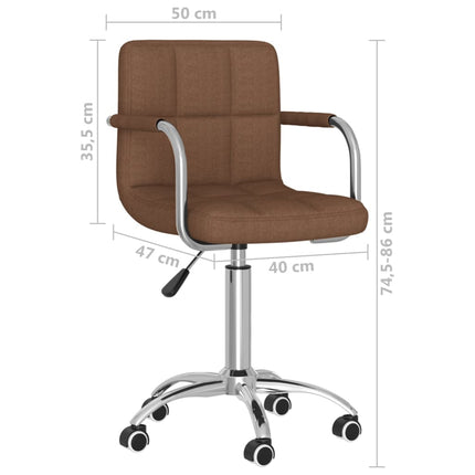 Chaise pivotante de bureau Marron Tissu