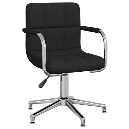 Chaise pivotante de bureau Noir Tissu