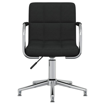 Chaise pivotante de bureau Noir Tissu