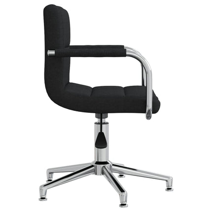 Chaise pivotante de bureau Noir Tissu