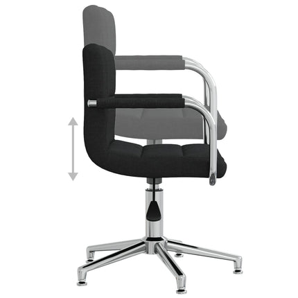 Chaise pivotante de bureau Noir Tissu