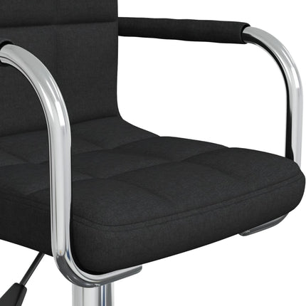 Chaise pivotante de bureau Noir Tissu