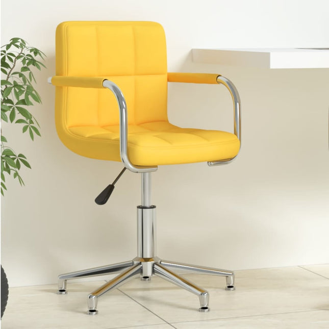 Chaise pivotante de bureau Jaune moutarde Tissu