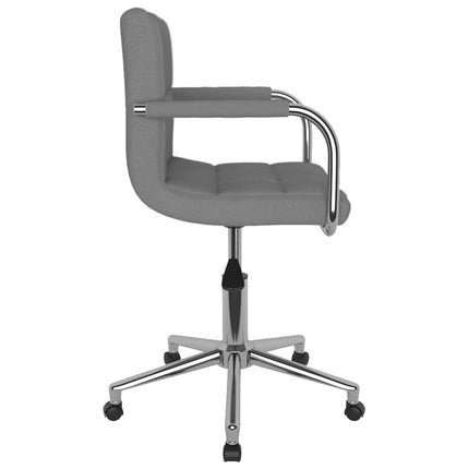 Chaise pivotante de bureau Gris clair Tissu
