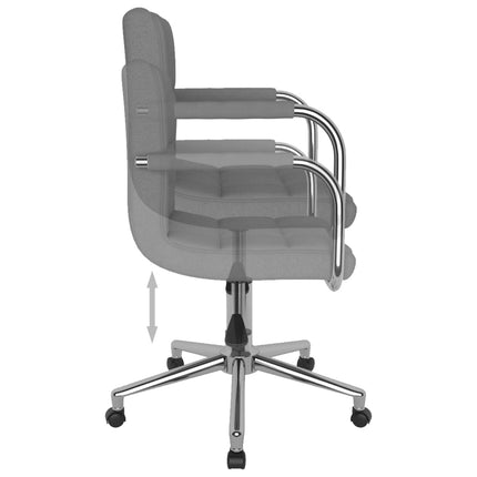 Chaise pivotante de bureau Gris clair Tissu