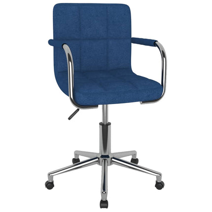 Chaise pivotante de bureau Bleu Tissu