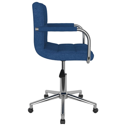 Chaise pivotante de bureau Bleu Tissu