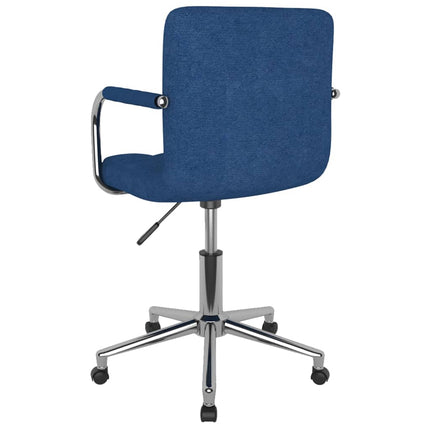 Chaise pivotante de bureau Bleu Tissu