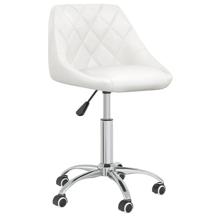 Chaise pivotante de bureau Blanc Similicuir