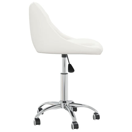 Chaise pivotante de bureau Blanc Similicuir