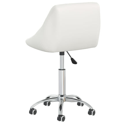 Chaise pivotante de bureau Blanc Similicuir
