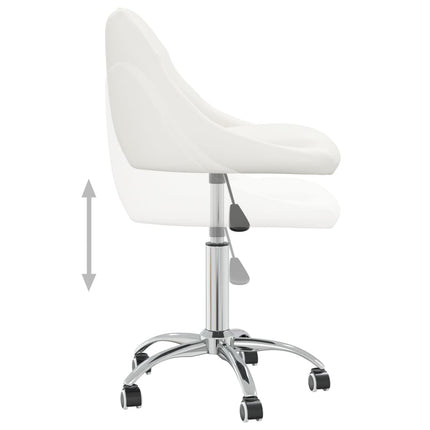 Chaise pivotante de bureau Blanc Similicuir