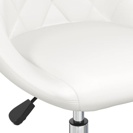 Chaise pivotante de bureau Blanc Similicuir