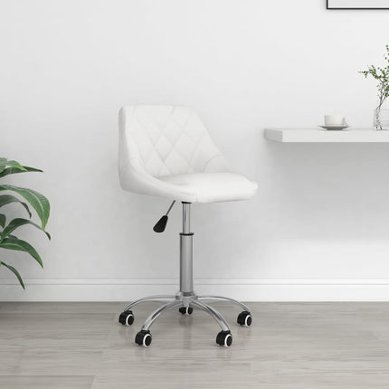 Chaise pivotante de bureau Blanc Similicuir