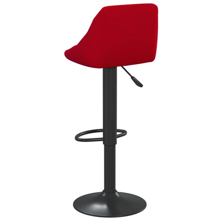 Tabourets de bar lot de 2 rouge bordeaux velours