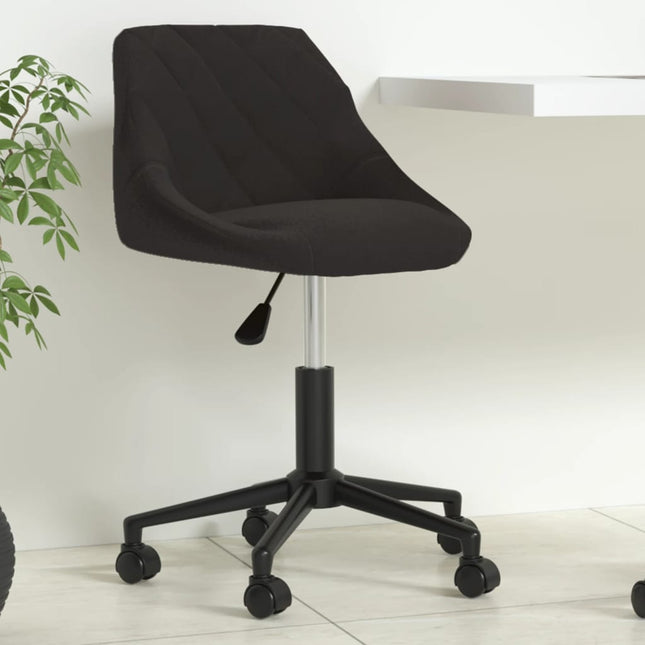 Chaise pivotante de bureau Noir Velours