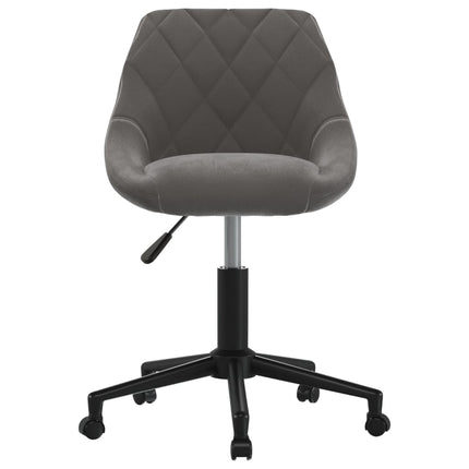 Chaise pivotante de bureau Gris foncé Velours