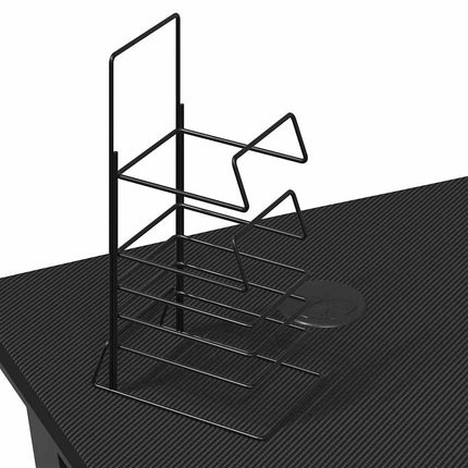 Bureau de jeu avec pieds en forme de K Noir 90x60x75 cm